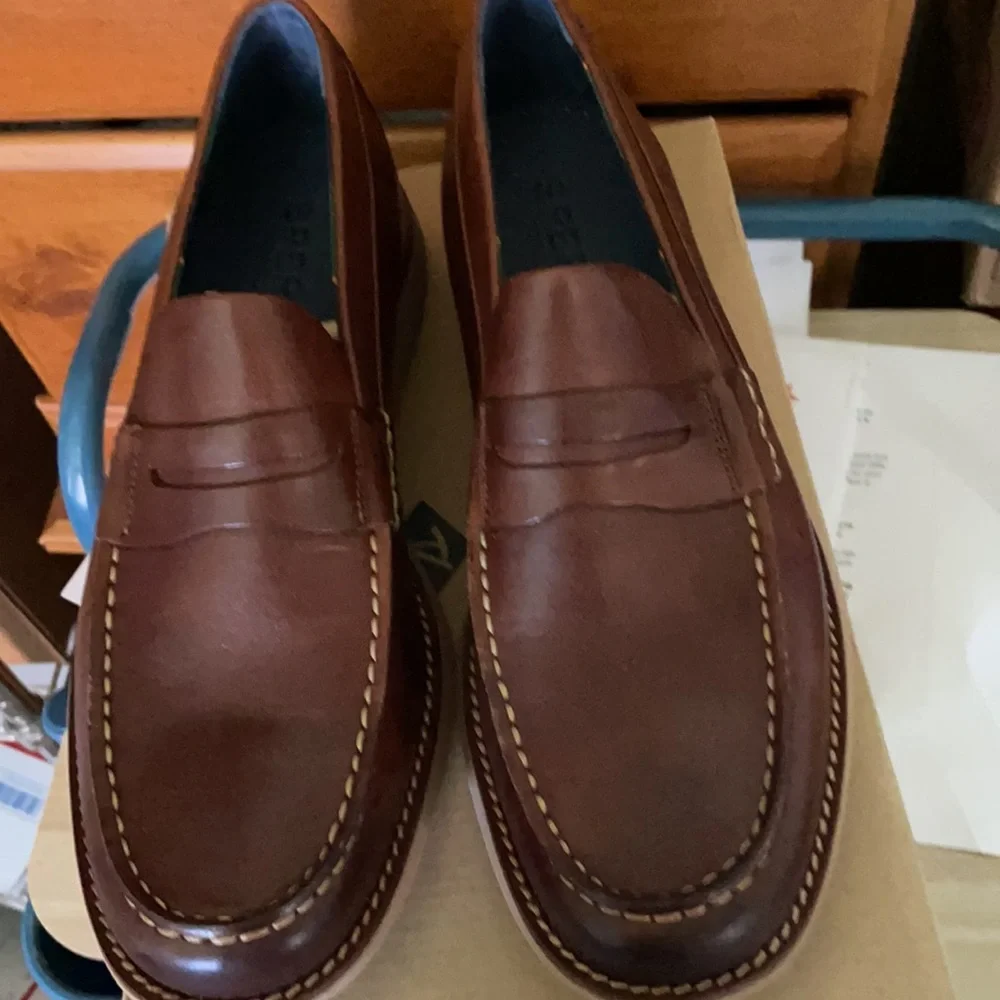 Sperry Brown Leather Penny Loafers